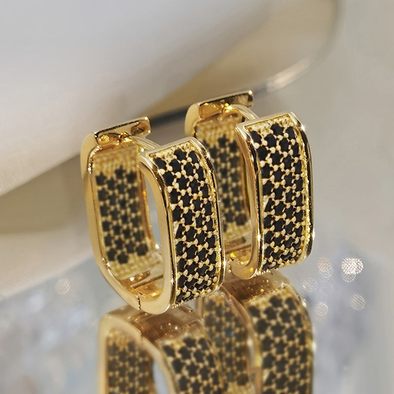 Women Fashion Micro-Inlaid Zircon Earrings