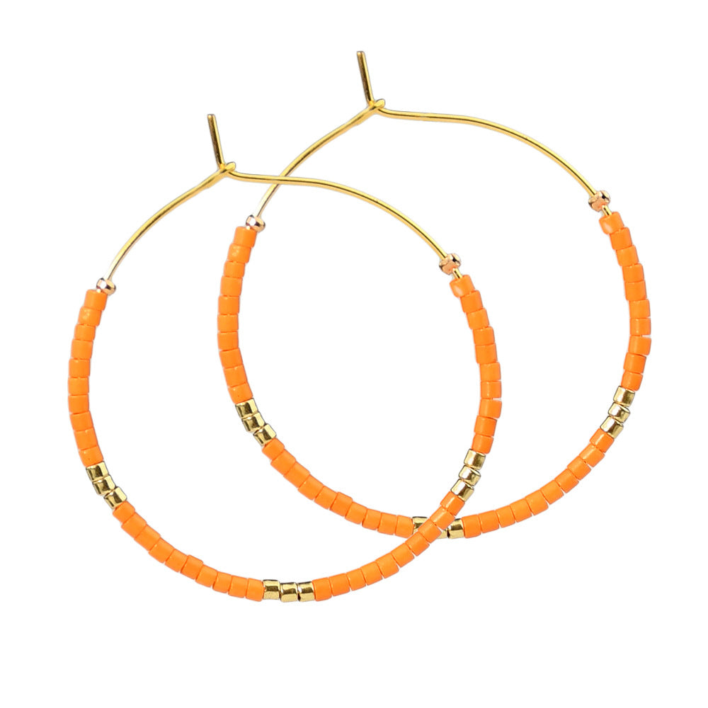 Boucles d'oreilles bohèmes multicolores en perles pour femmes