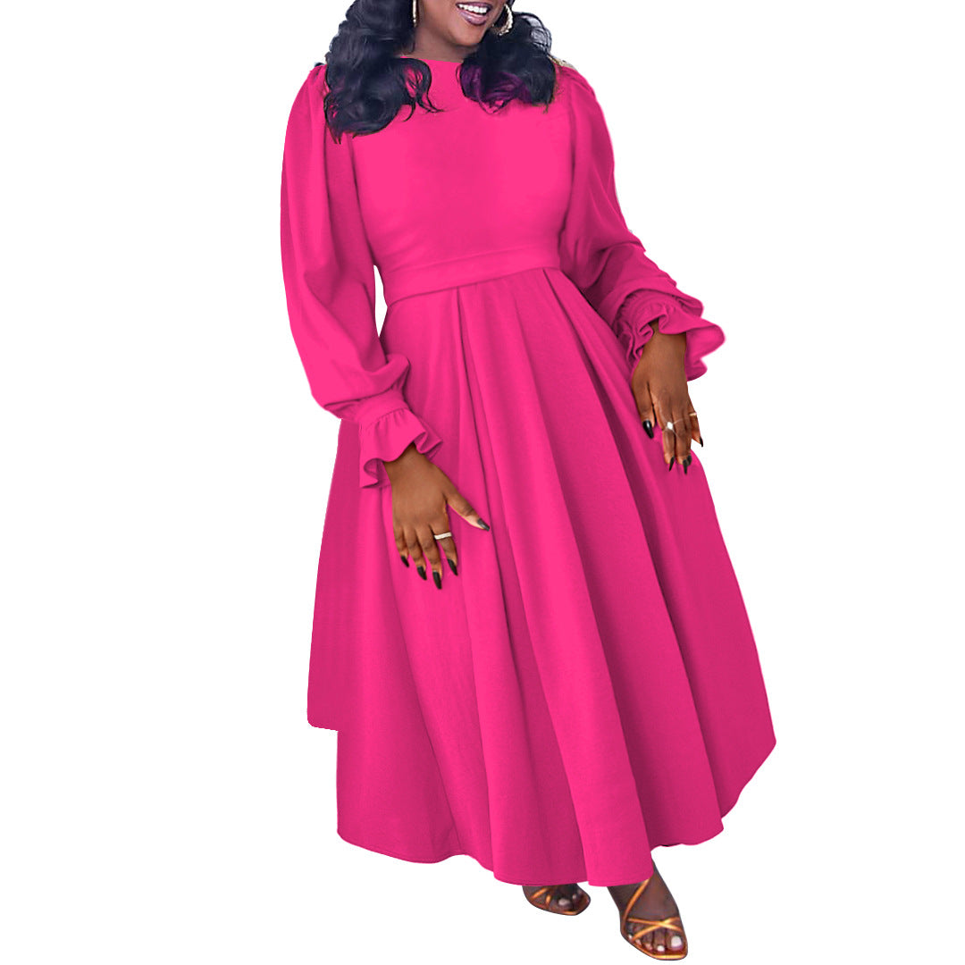 Vestido jersey elegante de talla grande para mujer