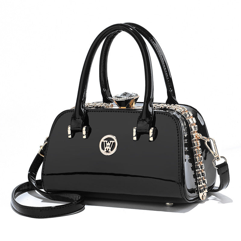 Bolso pequeño cuadrado de color sólido informal de moda para mujer