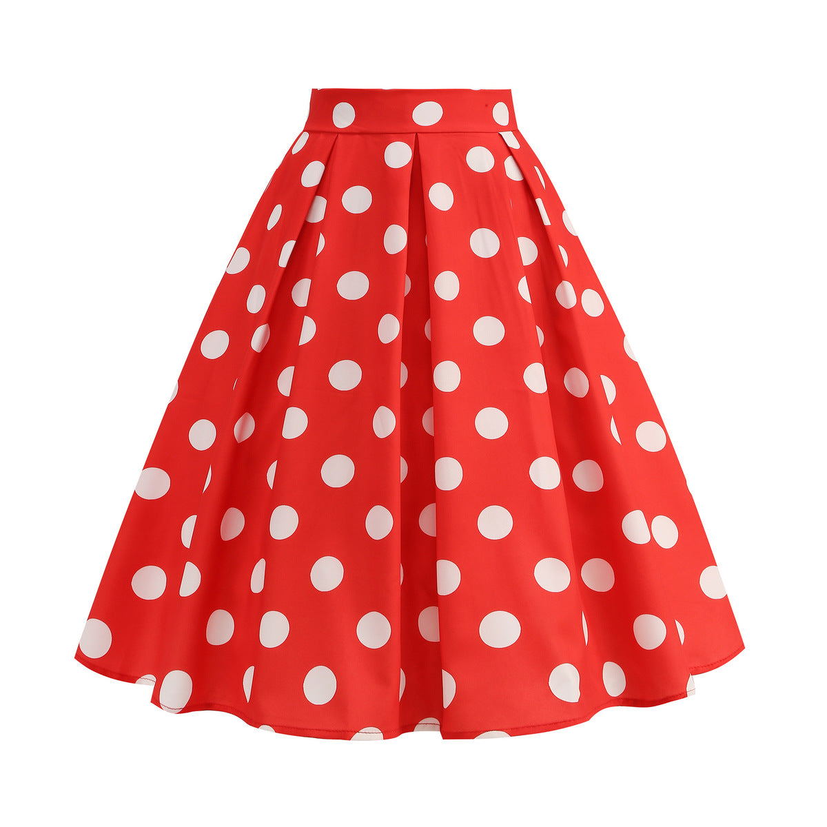 Falda plisada con estampado de lunares para mujer, estilo informal, a la moda