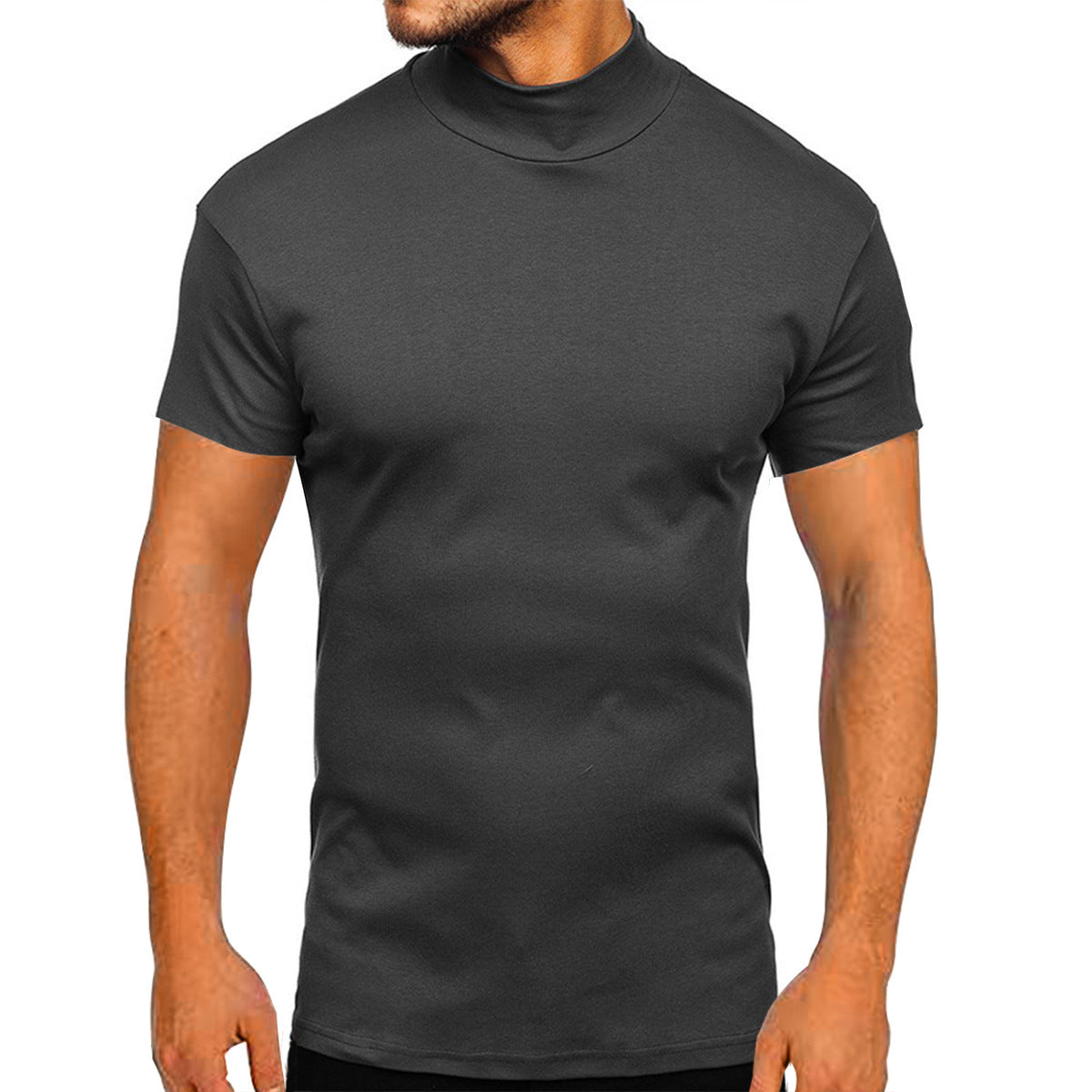 Men Casual Basic Solid Color Short Sleeve T-Shirt