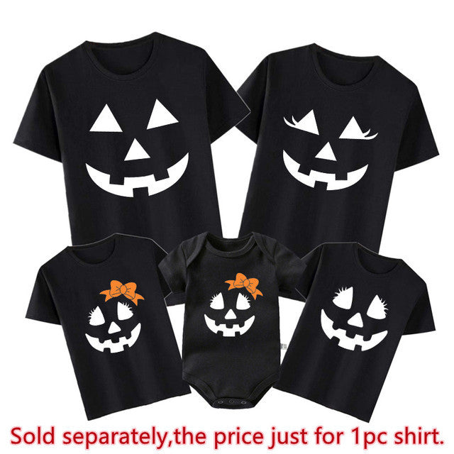Camiseta de algodón para padres e hijos con cuento de hadas de Halloween