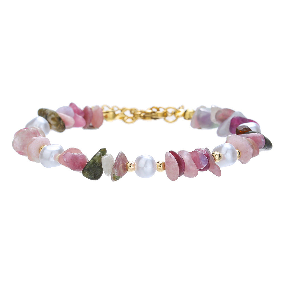 Bracelet vintage en perles de cristal pour femme