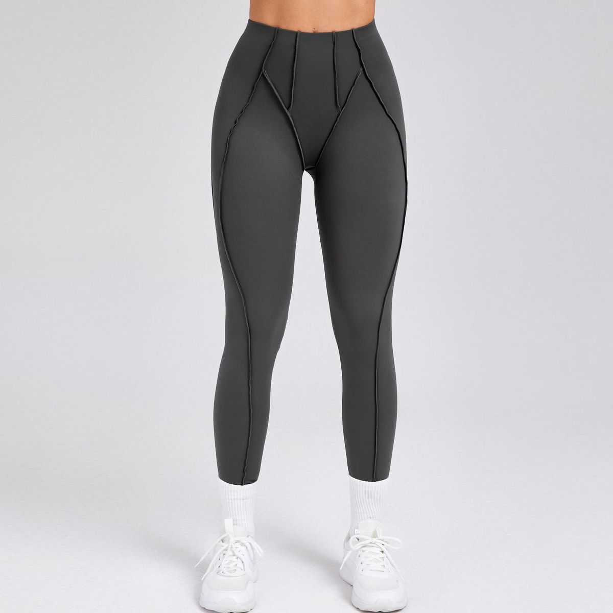 Leggings de sport et de yoga pour femmes, couleur unie, tendance