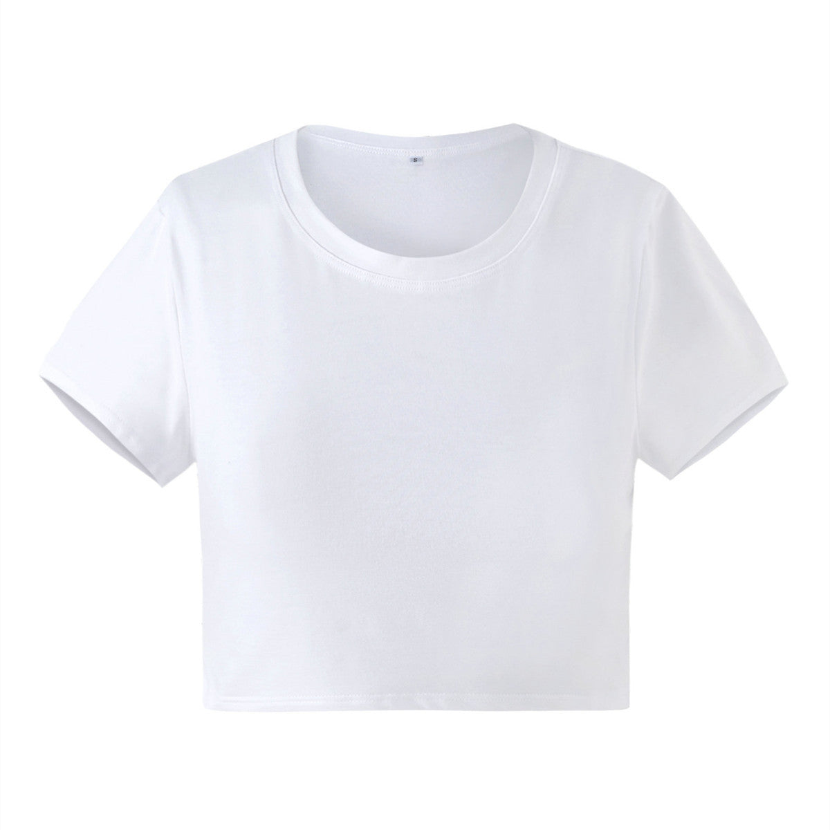Camiseta informal de manga corta de mezcla de algodón para mujer