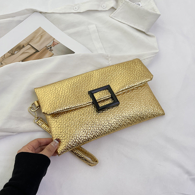 Simple Casual Solid Color Flap Clutch Bag
