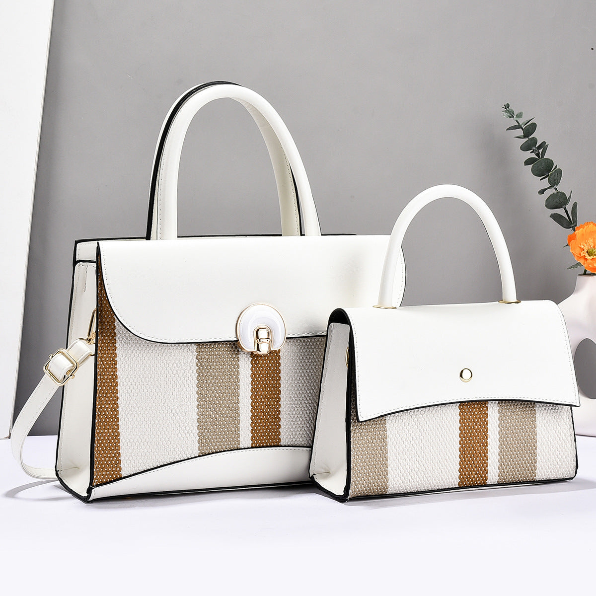 Sac à rabat 2 en 1 à blocs de couleurs pour femme