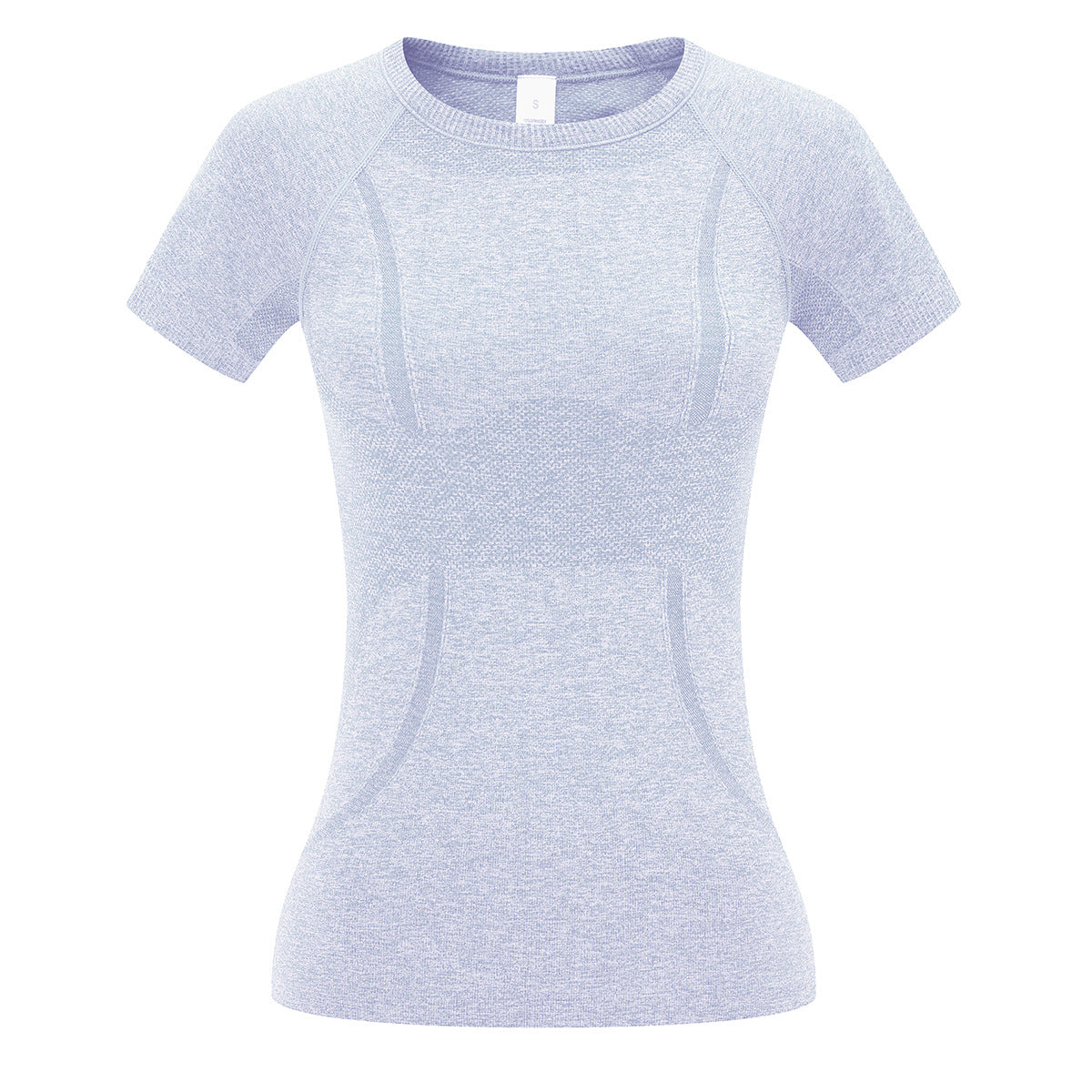 T-shirt de yoga à manches courtes et col rond pour femme, séchage rapide