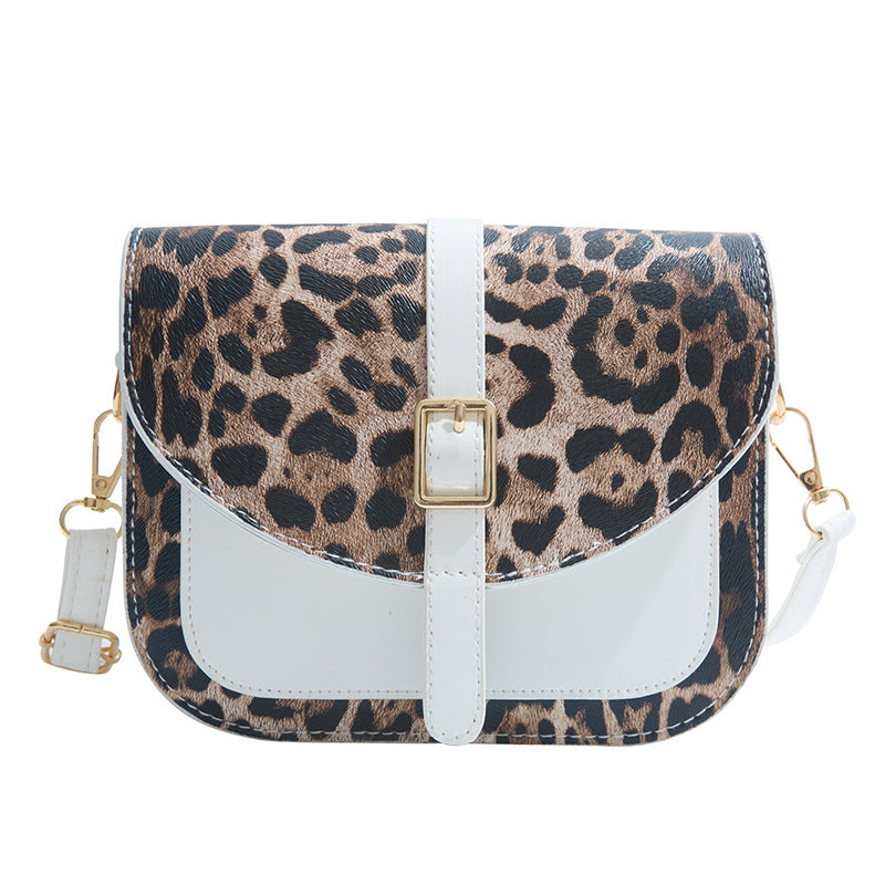 Bolso de hombro elegante con estampado de leopardo para mujer