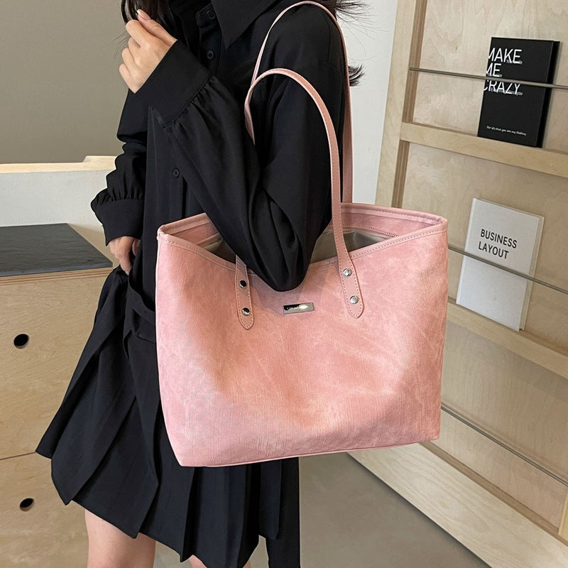Fashion Large Capacity Women Tote Bag in PU Material