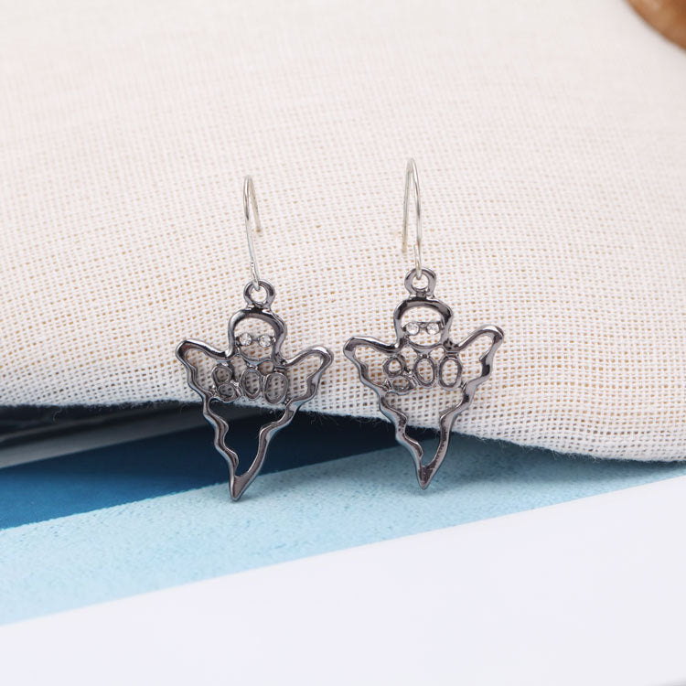 Halloween Women Horror Funny Ghost Spider Lips Earrings