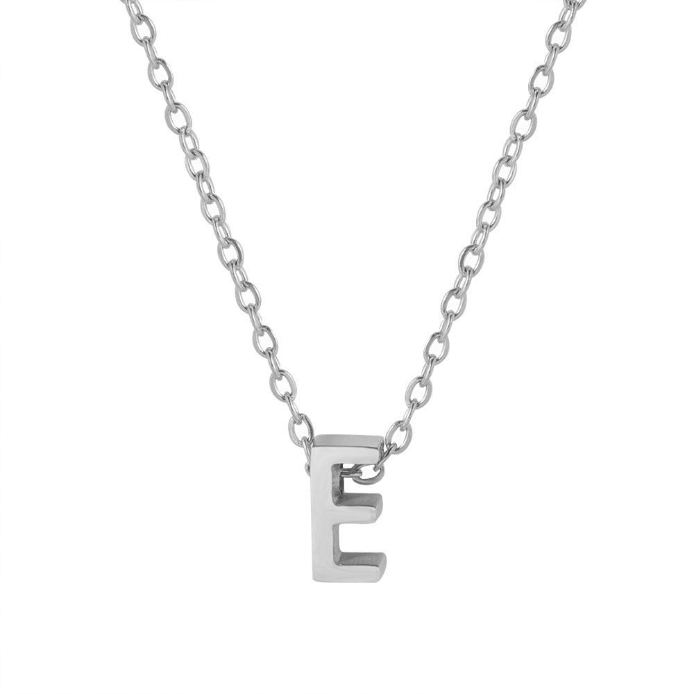 Collar con colgante de alfabeto simple a la moda para mujer