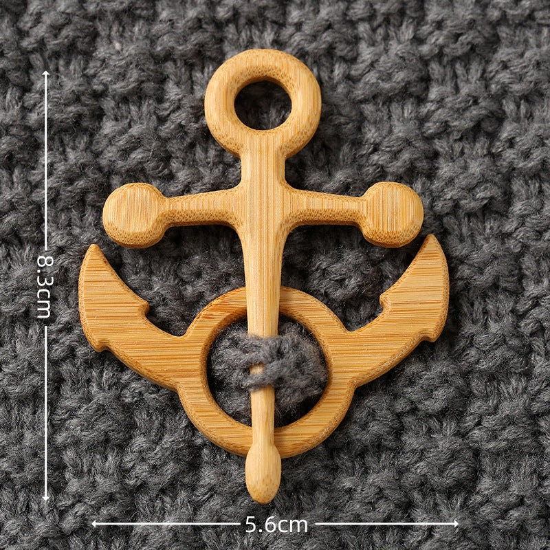 Broches en bois représentant des animaux pour la mode féminine