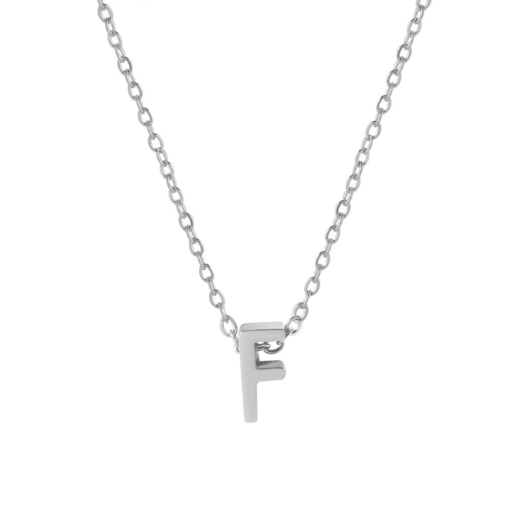 Collar con colgante de alfabeto simple a la moda para mujer