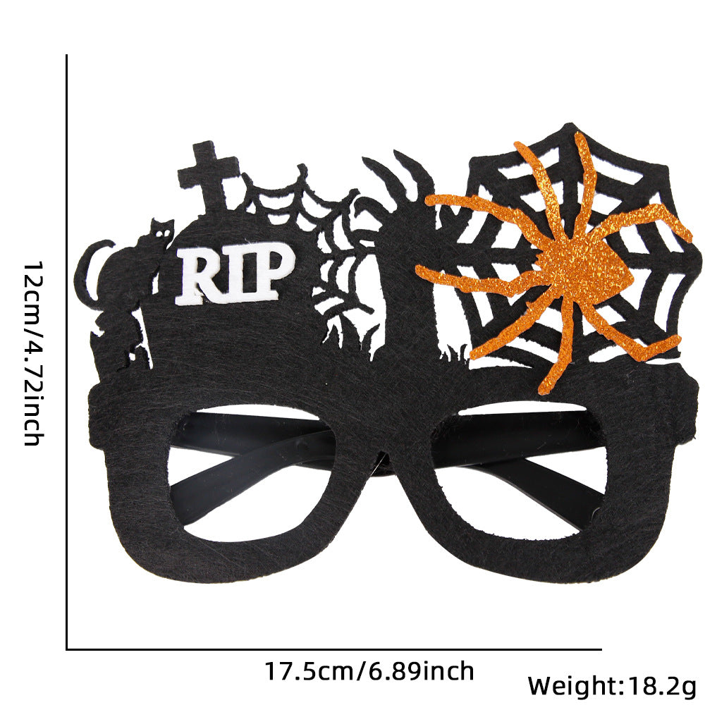 Décoration de fête d'Halloween avec des lunettes en plastique