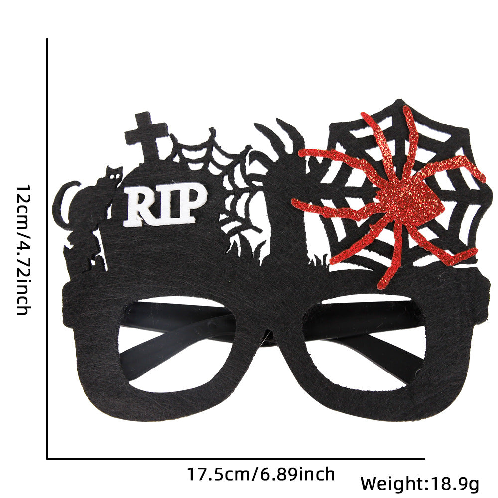 Décoration de fête d'Halloween avec des lunettes en plastique