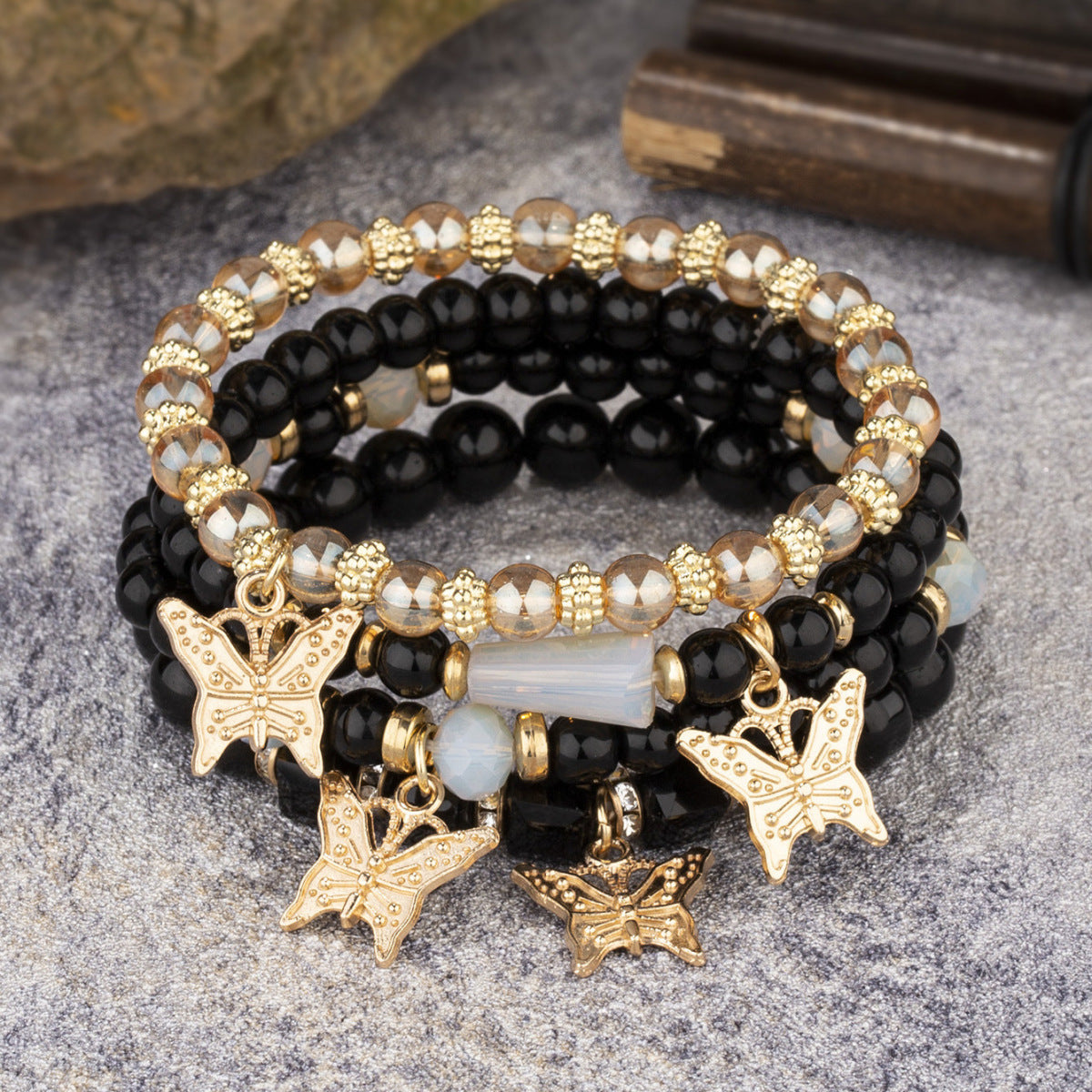 Bohemian Style Multi-Layer Wooden Beaded Bracelet