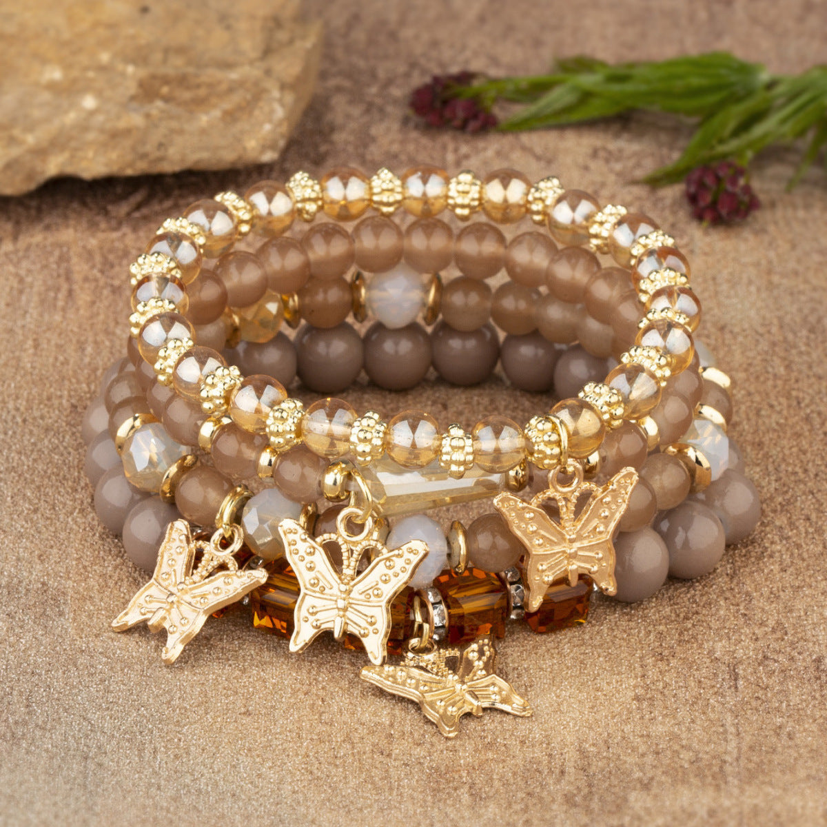 Bohemian Style Multi-Layer Wooden Beaded Bracelet