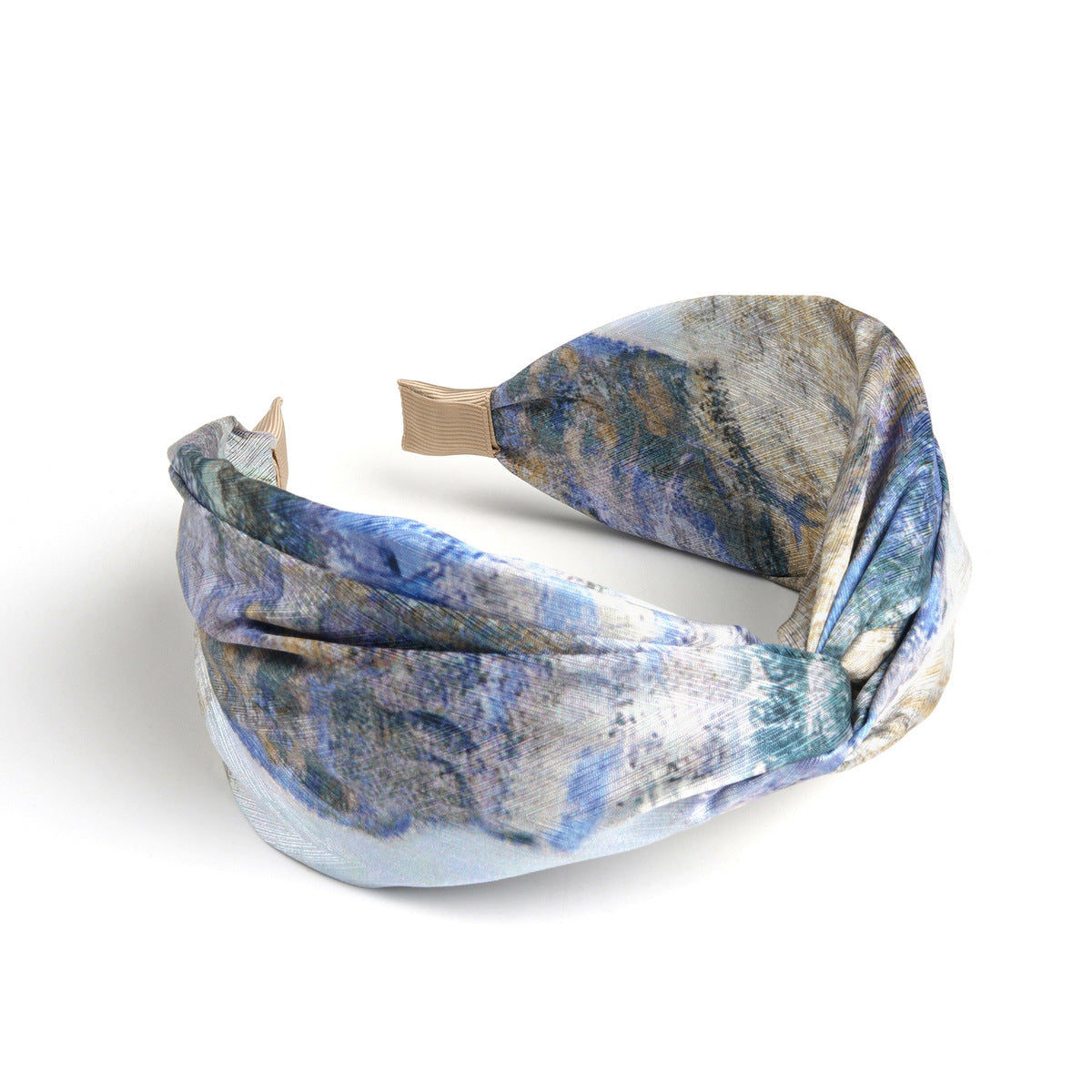 Bandeau large style bohème tie-dye pour femme, style doux