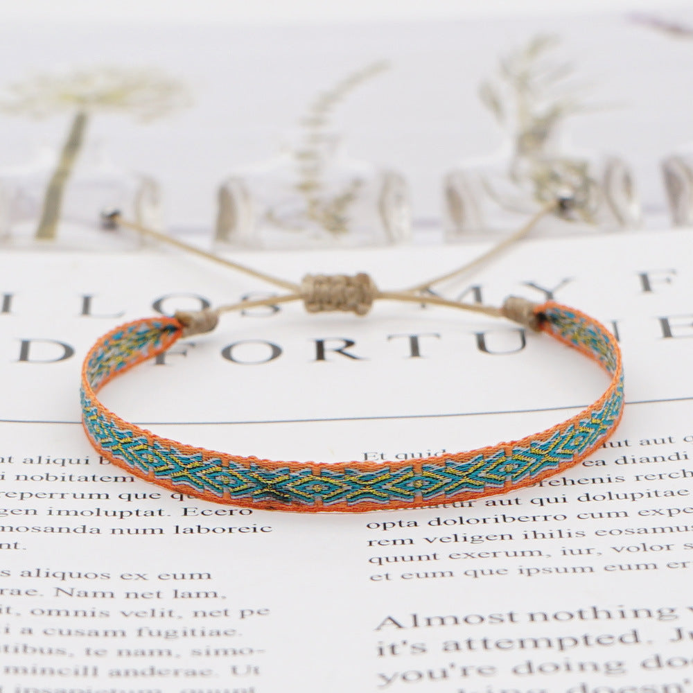 Bohemian Ethnic Ribbon Handwoven Bracelet
