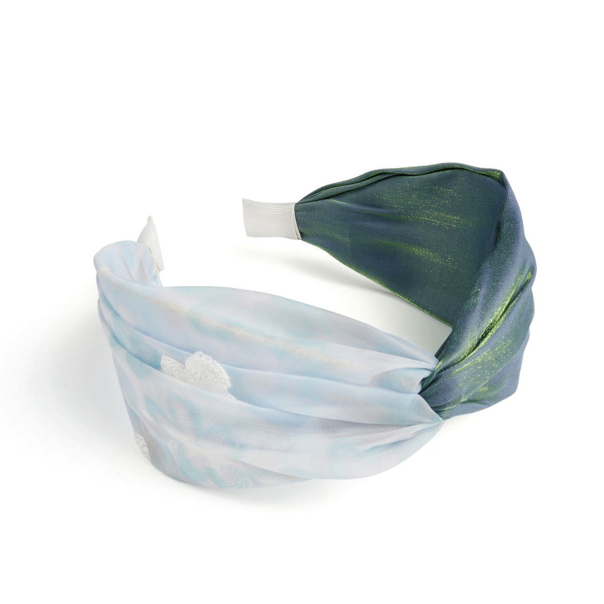 Bandeau large style bohème tie-dye pour femme, style doux