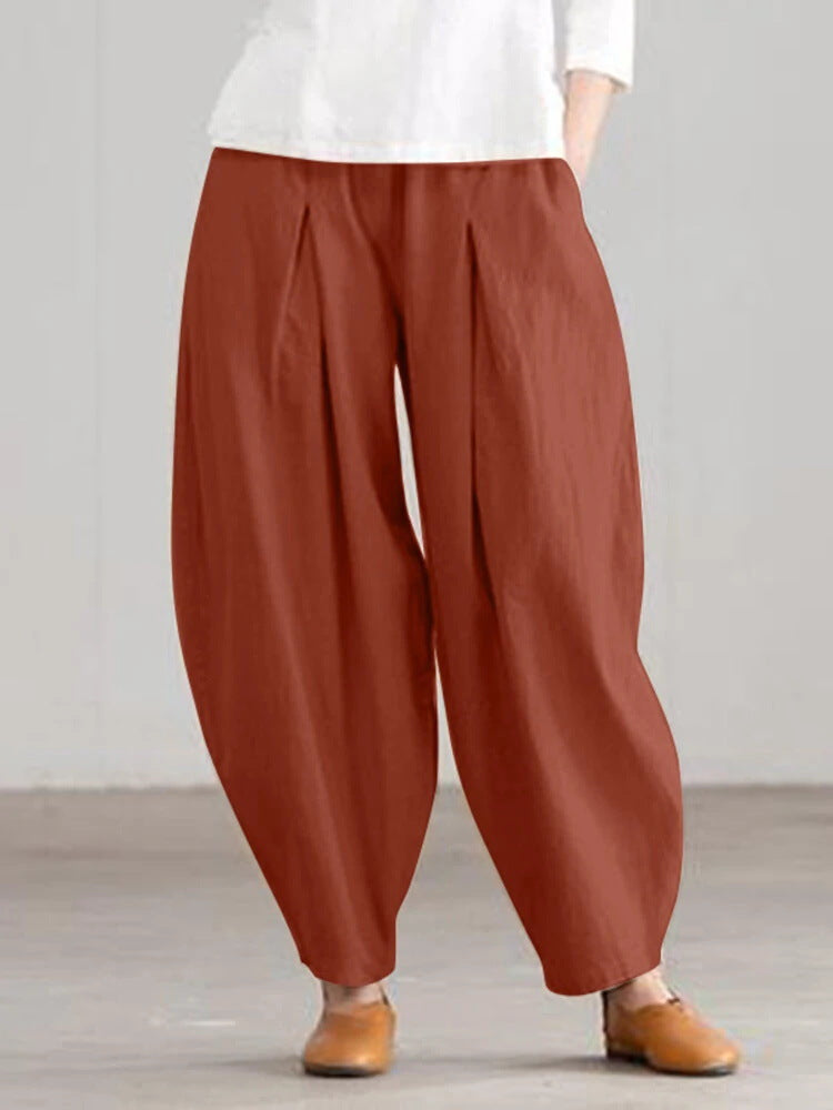 Women'S Fashion Casual Cotton Linen Harem Pants
