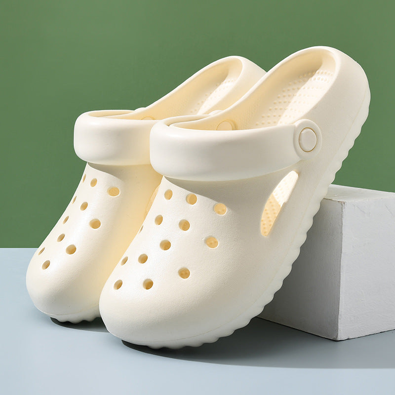 Chaussures décontractées à semelles épaisses et couleur unie pour femmes