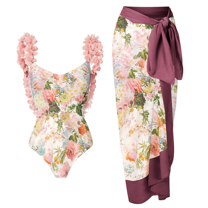 Jupes de bikini sexy à imprimé floral pour femmes