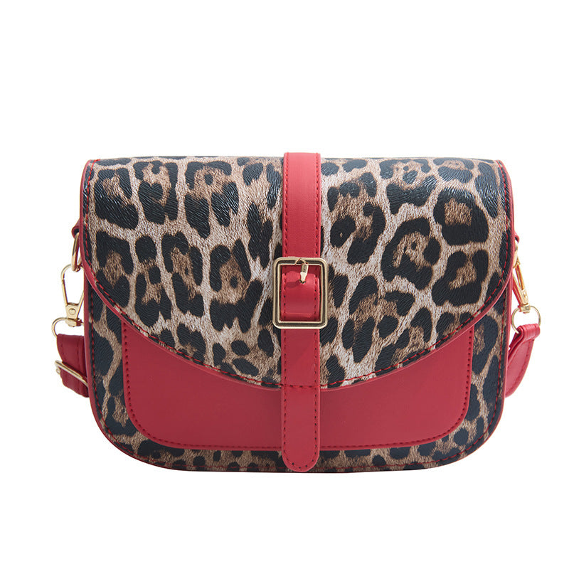 Bolso de hombro elegante con estampado de leopardo para mujer