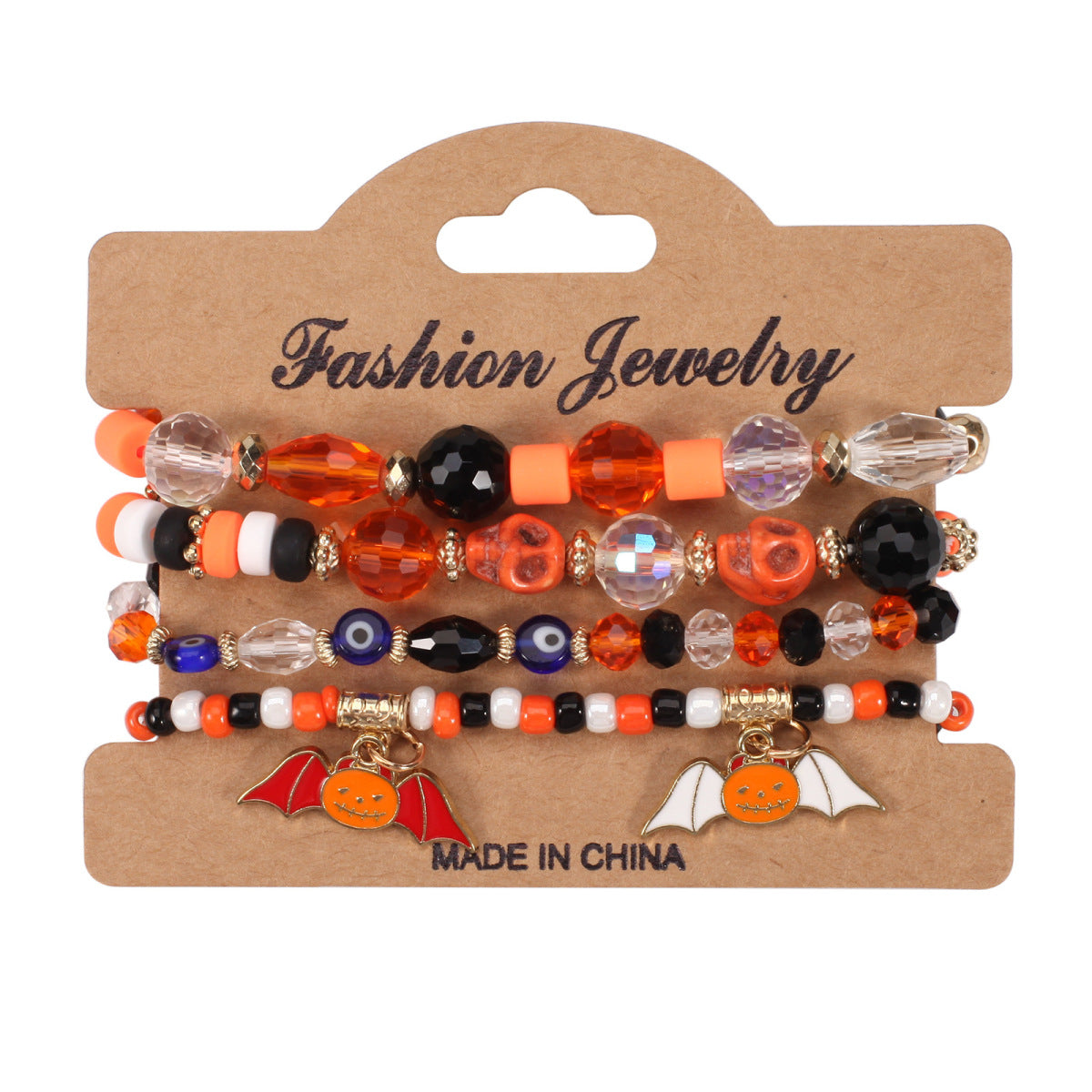 Collar con colgante de araña, calabaza y murciélago de varias capas con dibujos animados de Halloween para mujer