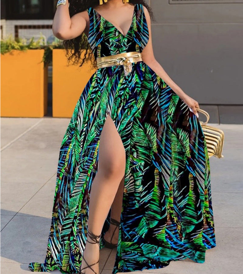 Summer Vacation Women Polka Dot Maxi Dress
