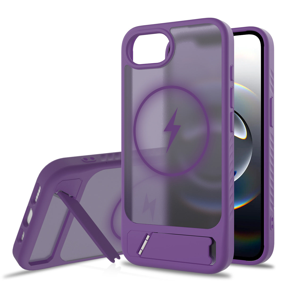 Coque de chargement magnétique invisible pour iPhone, couleur unie, tendance