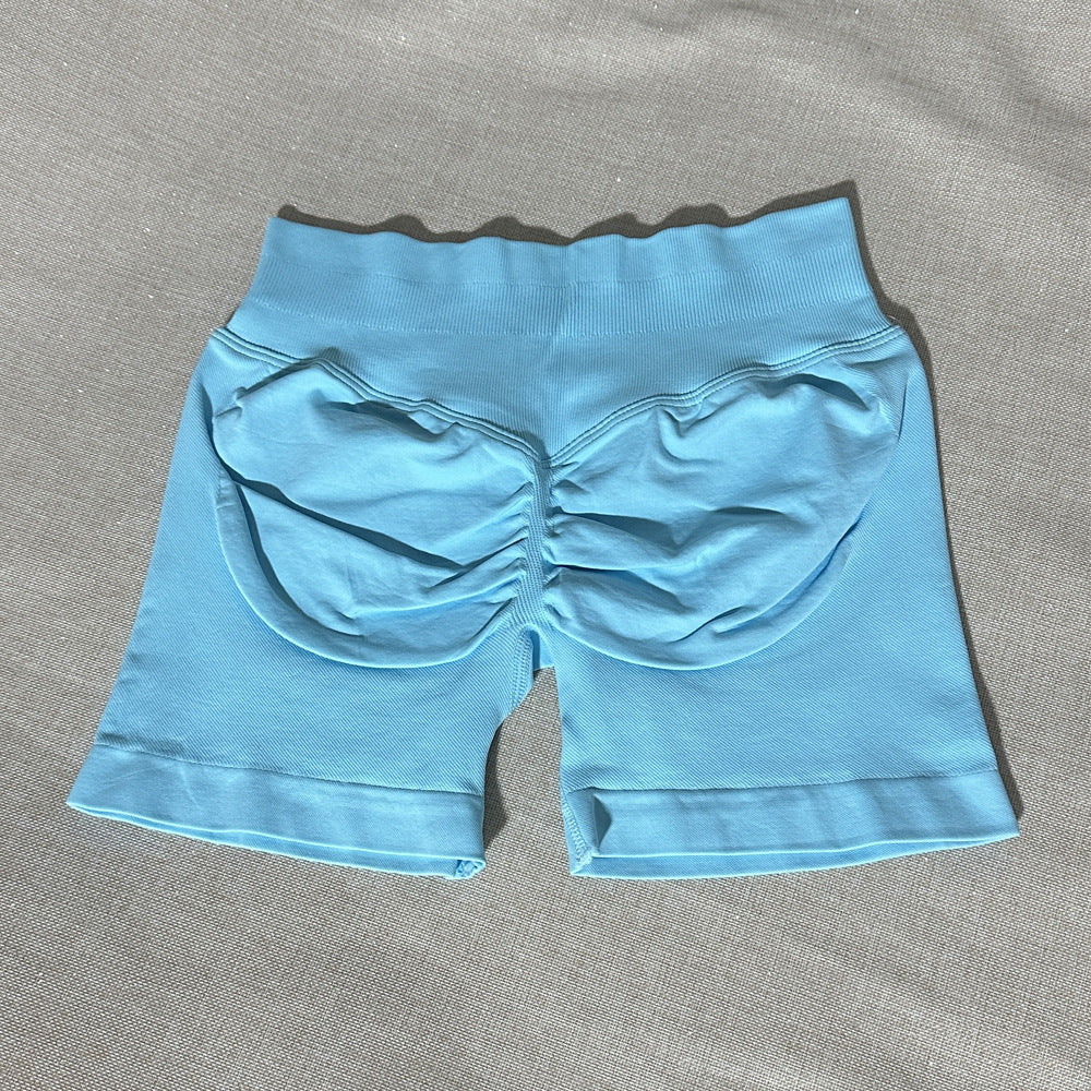 Pantalones cortos de yoga elásticos sin costuras para mujer, informales, a la moda