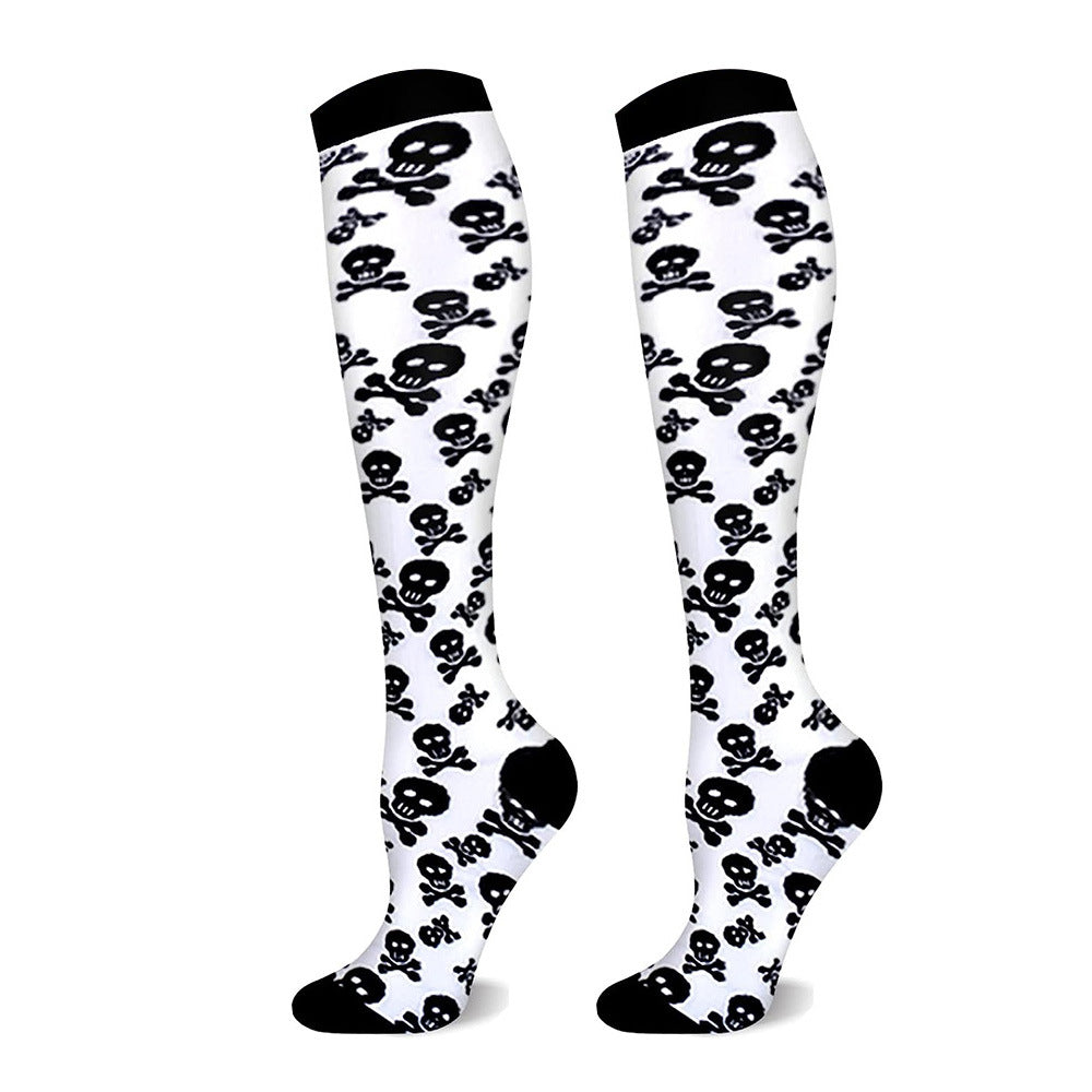 Unisex Halloween Skull Outdoor Sport Calf Socks