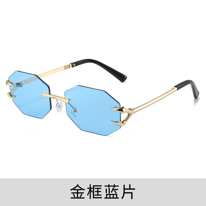 Fashion Frameless Polygon Sunglasses