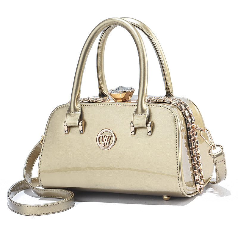 Bolso pequeño cuadrado de color sólido informal de moda para mujer