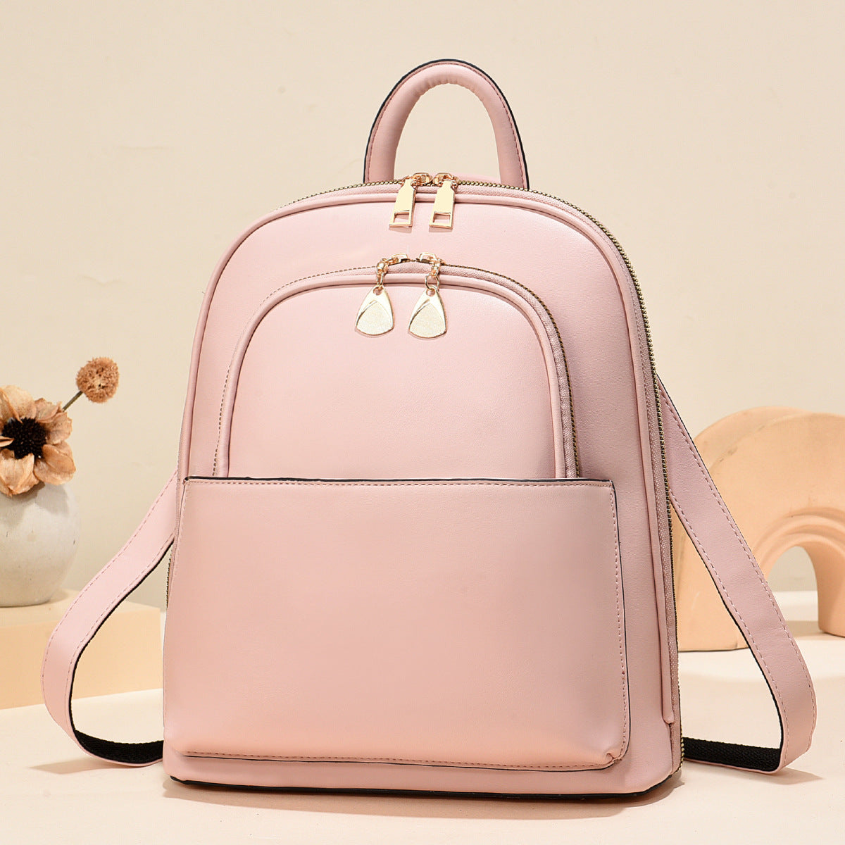Travel School Women Pu Leather Backpack