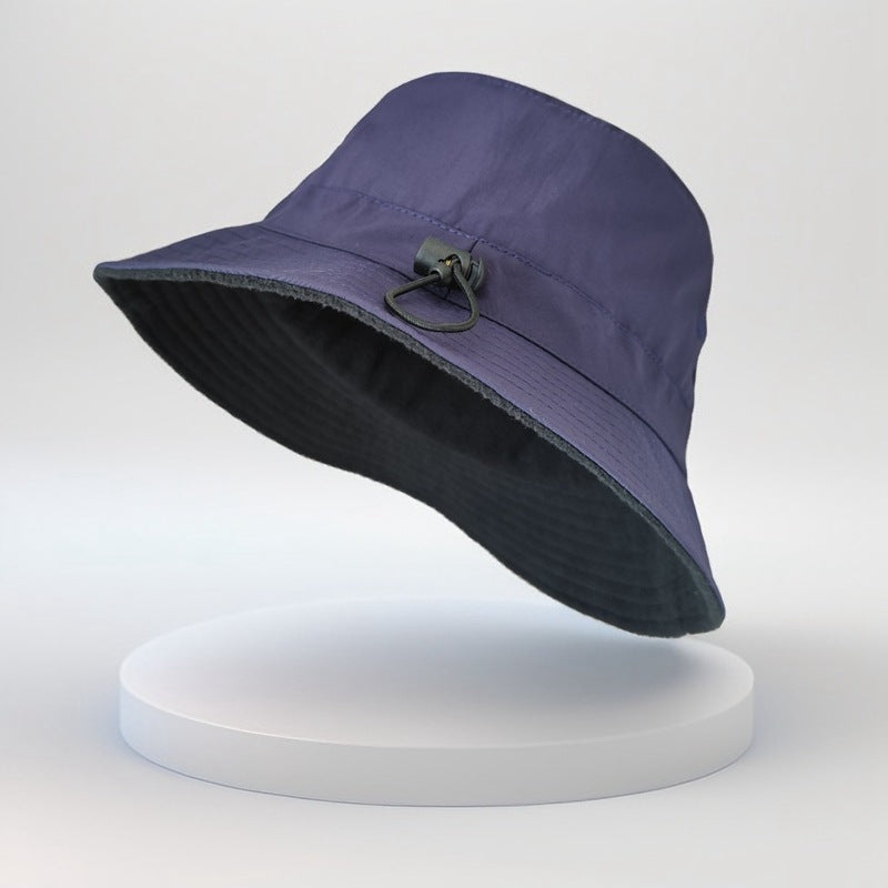 Women Fashion Solid Color Plush Deepened Bucket Hat