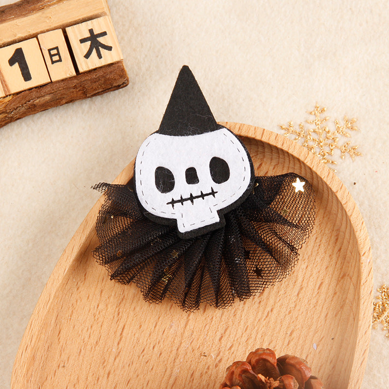 Pinces à cheveux en maille d'Halloween pour femmes et filles