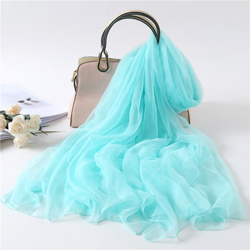 Large Size Solid Color Sunscreen Scarf for Women