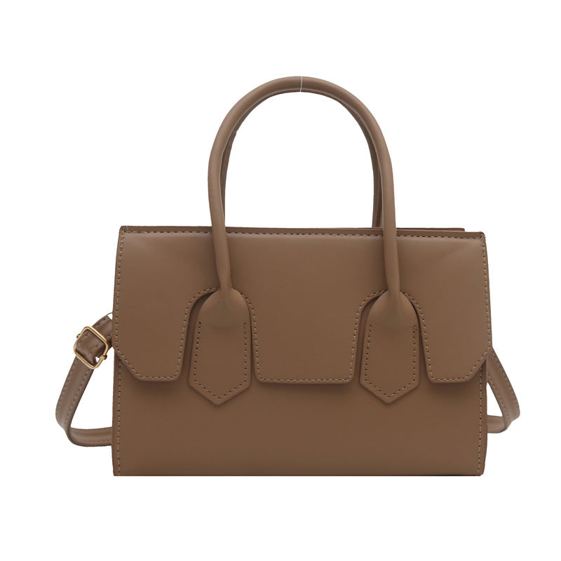 Sac à main carré décontracté de couleur unie pour femme, petit format