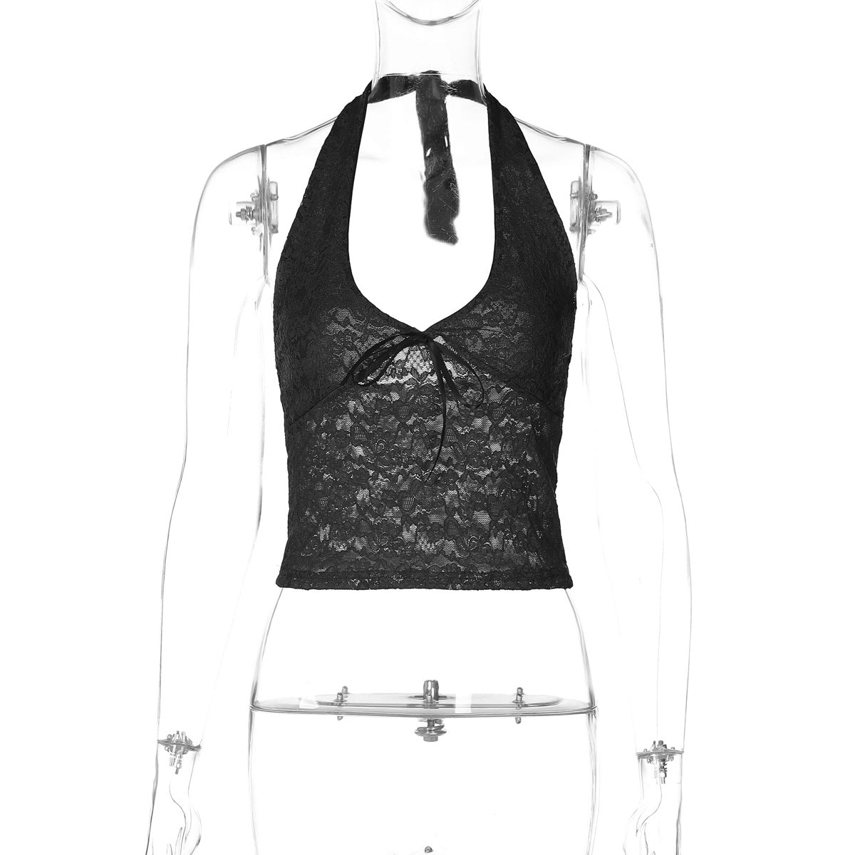 Women’s Sexy Lace V-Neck Halter-Neck Tank Top