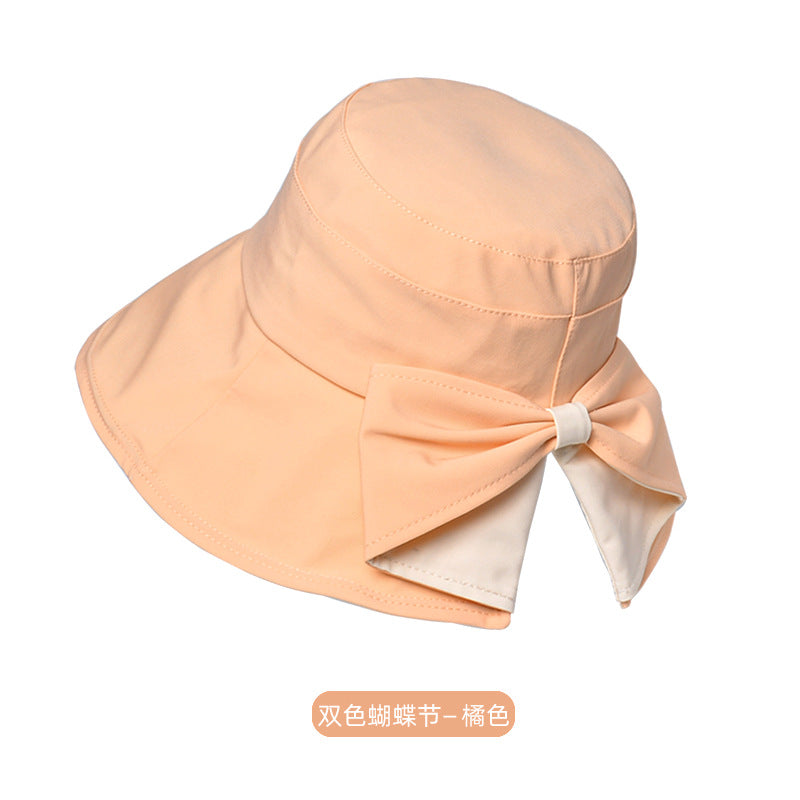 Chapeaux bobs pare-soleil à nœud de couleur unie pour femmes, à la mode pour l'été