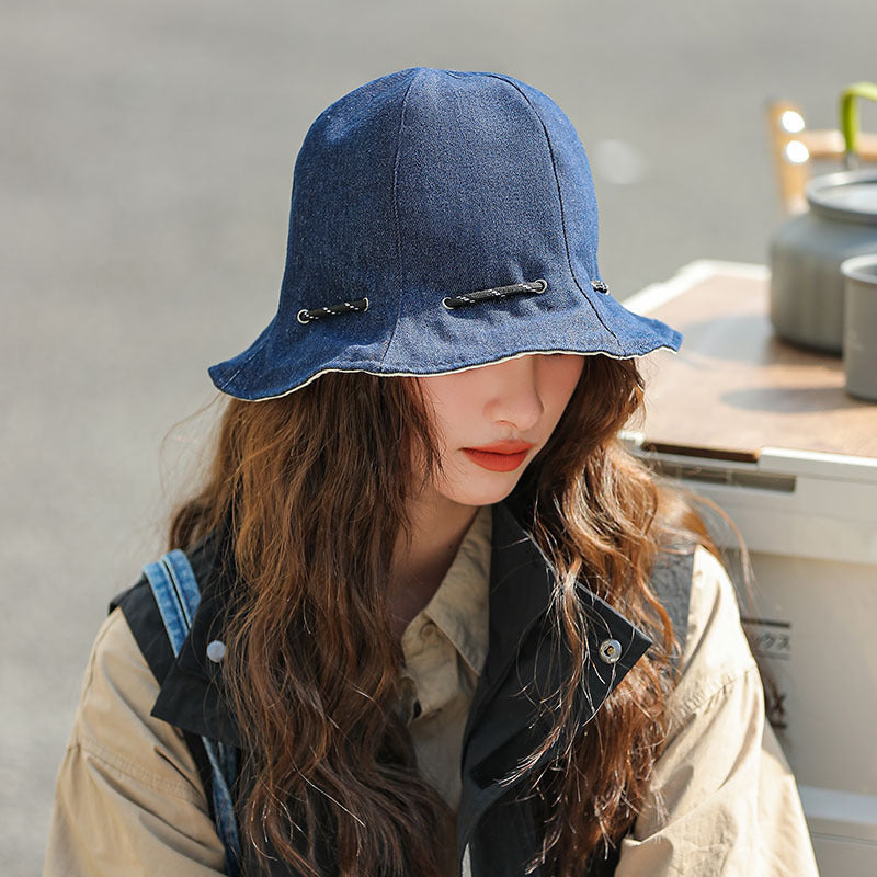 Sombreros de pescador casuales de color sólido para mujer de verano