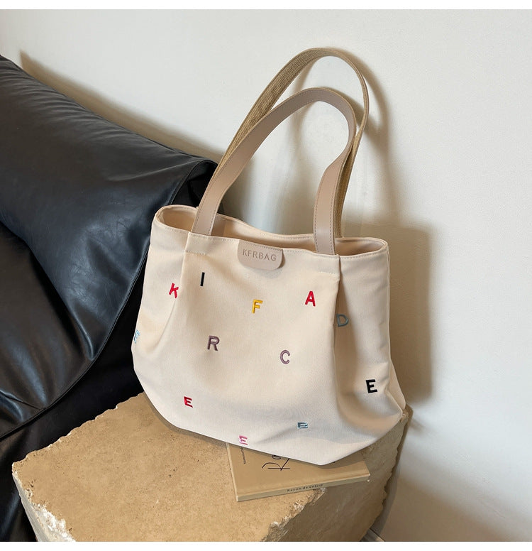 Women Fashionable Large Capacity Canvas Tote Bag