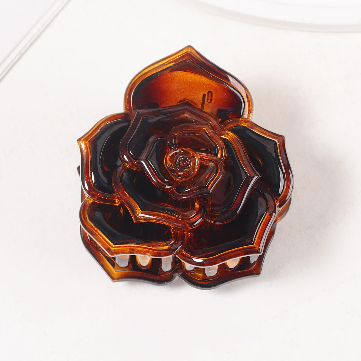 Fashion Rose Floral Grab Clip with PVC Material