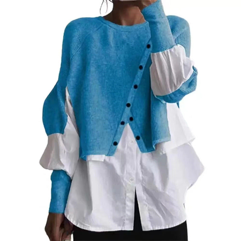 Women Fashion Casual Knitted Sweater Blouse