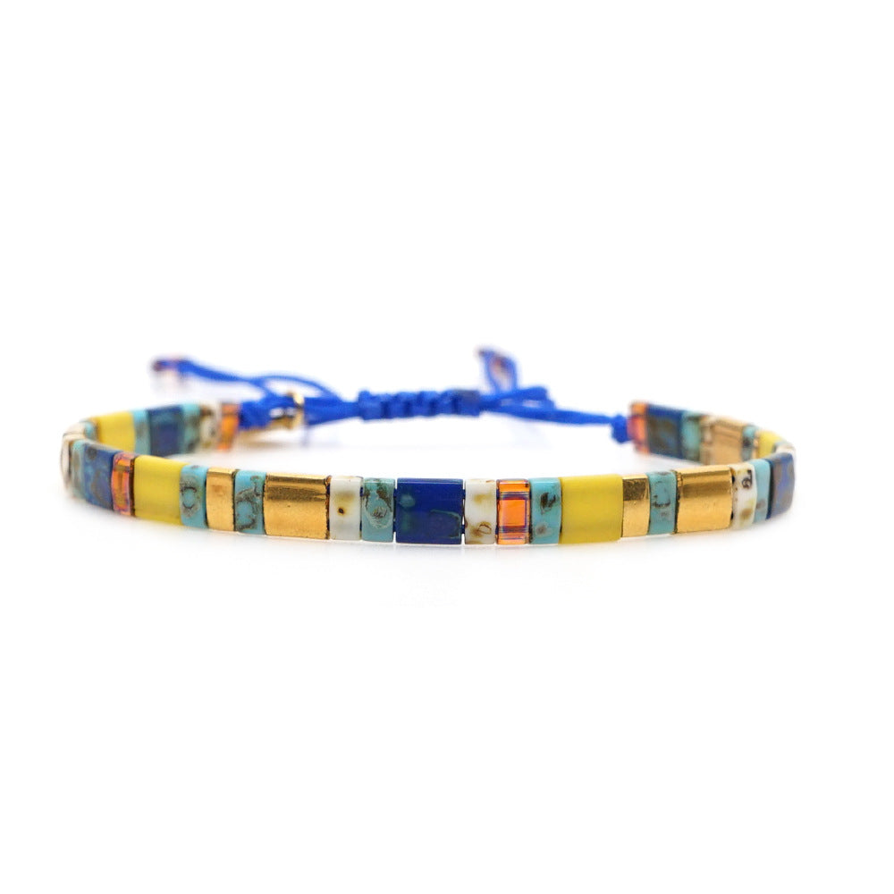 Women Casual Bohemian Handmade Beaded Woven Bracelet