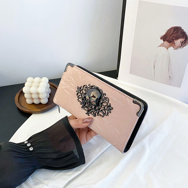 Gothic Halloween Skull Retro Personalized Wallet